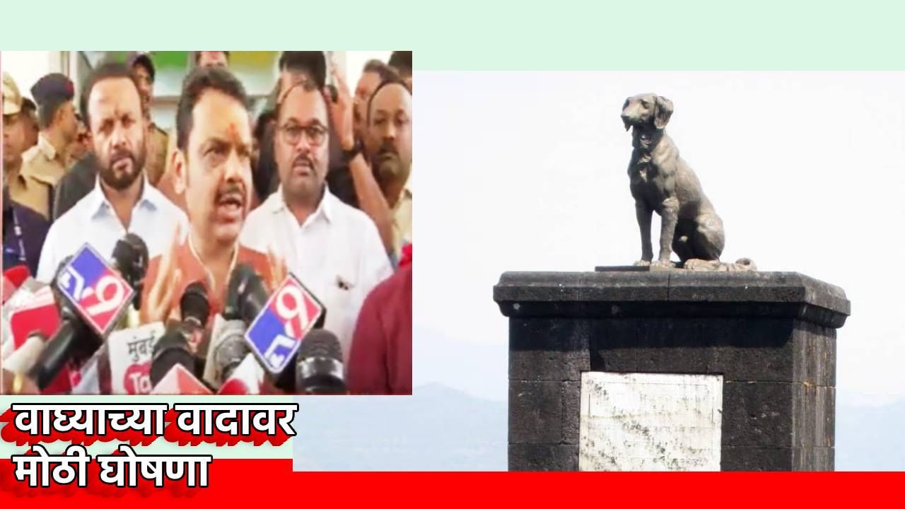 Waghya Statue : वाघ्या कुत्र्याचे स्मारक हटवणार? वाद पेटलेला असतानाच मुख्यमंत्री देवेंद्र फडणवीस यांनी केली मोठी घोषणा