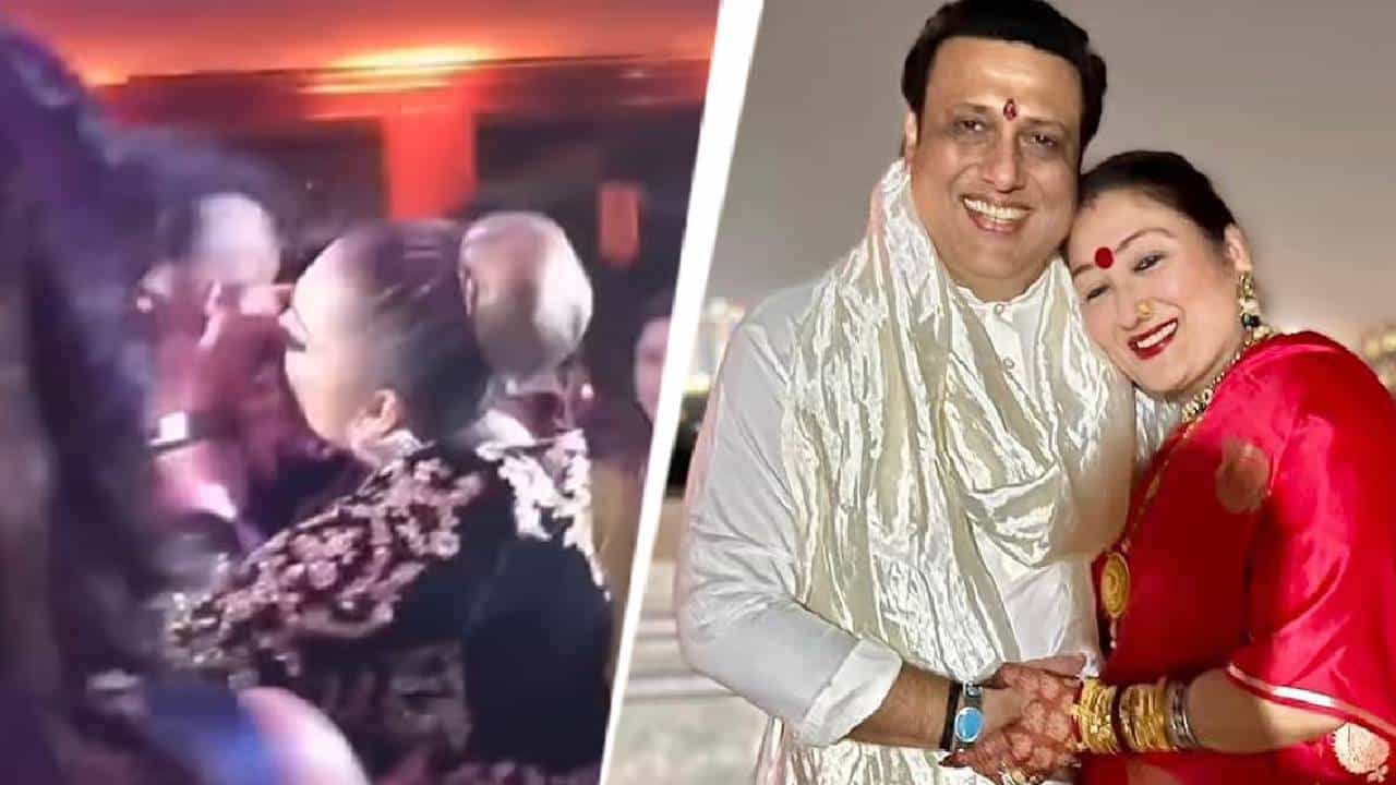 घटस्फोटाच्या चर्चांदरम्यान गोविंदाचा पत्नी सुनितासोबत डान्स, केलं किस; युजर्स म्हणाले सर्व दिखावा..