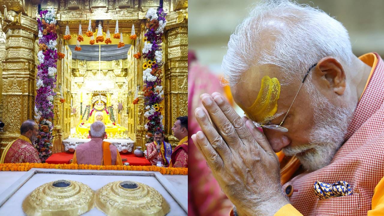 Prime Minister Narendra Modi offers prayers at Shri Somnath Jyotirlinga Mandir