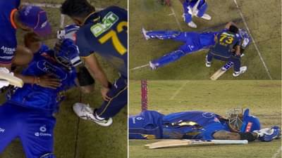 Suryakumar Yadav helmet : हेल्टेमवर बॉल लागताच सूर्यकुमार मैदानात कोसळला, चाहत्यांना टेन्शन,व्हीडिओ व्हायरल