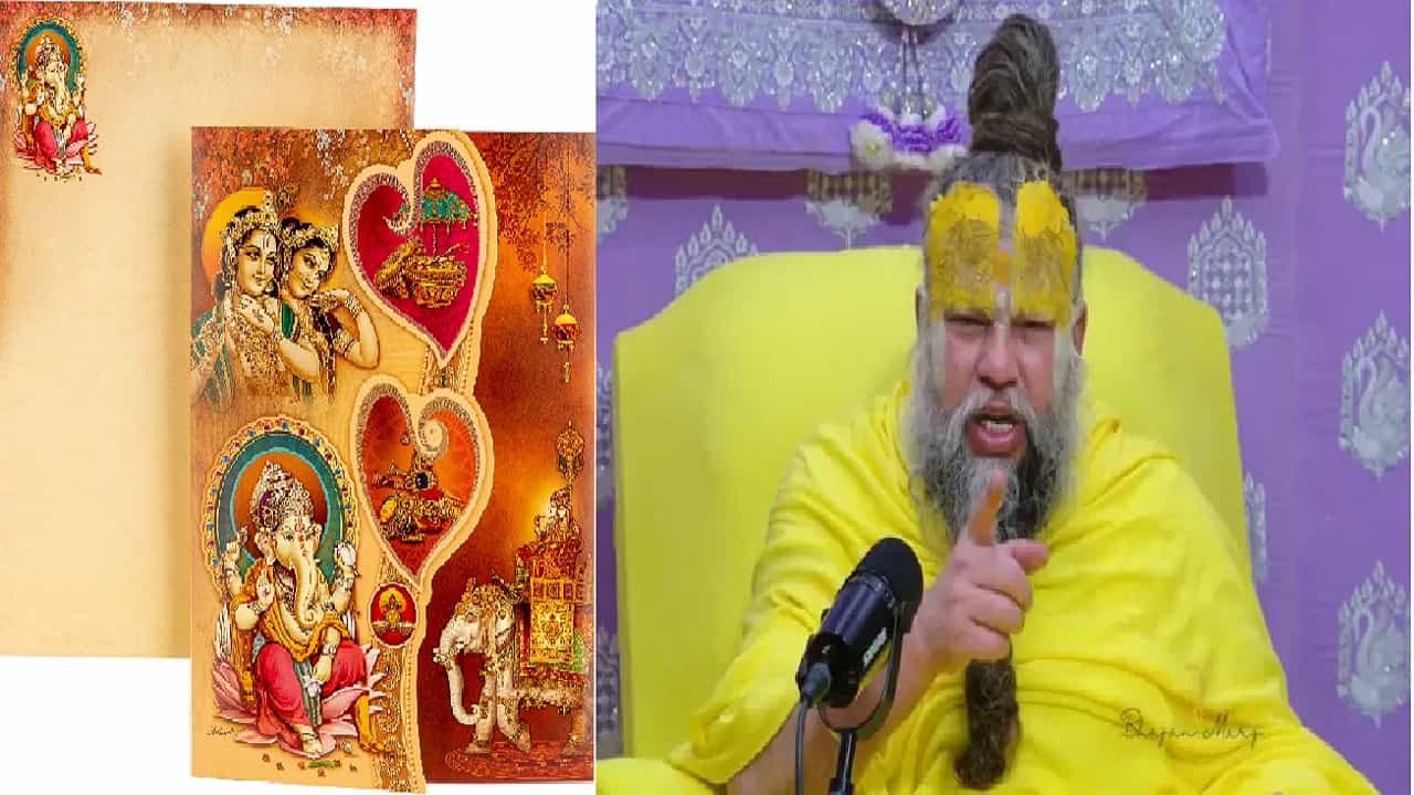 लोकांची बुद्धी भ्रष्ट केली आहे...., लग्नपत्रिकेवर देवीदेवतांचे फोटो का छापू नये? प्रेमानंद महाराजांनी सांगितलं कारण
