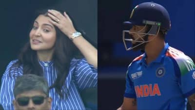 व्हॉट अ कॅच..! विराट कोहली बाद झाल्यानंतर अनुष्का शर्माने दिली अशी रिअॅक्शन Video Viral