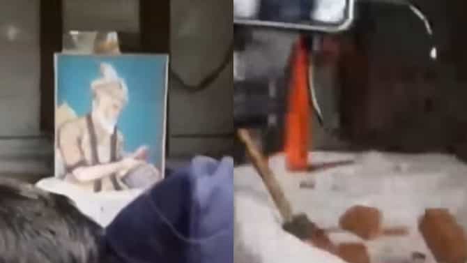औरंगजेबाची प्रतिकात्मक कबर आणून तोडली, बजरंग दलाचा आक्रमक पावित्रा