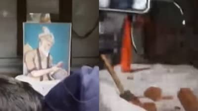 औरंगजेबाची प्रतिकात्मक कबर आणून तोडली, बजरंग दलाचा आक्रमक पावित्रा