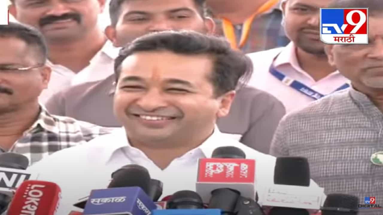 Nitesh Rane Video : नितेश राणेंनी आदित्य ठाकरेंना डिवचलं अन् नक्कल करून उडवली खिल्ली, 'त्याला आधी कंठ तरी फुटू दे...'