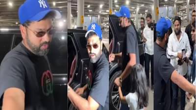 लेकीचा जबरदस्ती फोटो घेताच चिडला रोहित शर्मा, पुढे काय घडलं? व्हिडिओ व्हायरल