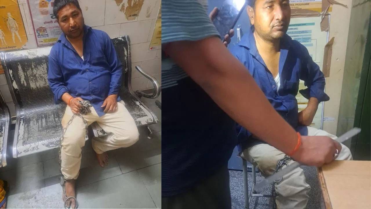 म्हशीला ज्या साखळीने बांधले त्याच साखळीने पतीला बांधले, कापण्यासाठी पोलिसांना बोलावले... प्रकरण समोर येताच
