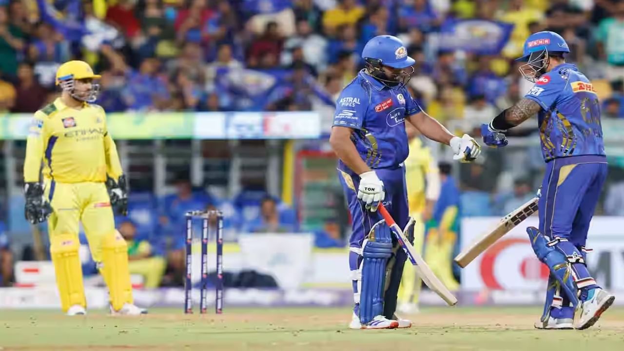 MI vs CSK : रोहित-सूर्याची शतकी भागीदारी, मुंबईची विजयी हॅटट्रिक, चेन्नईला वानखेडेत 9 विकेट्सने लोळवलं