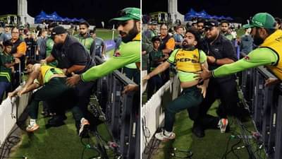 पाकिस्तानी खेळाडूचा पारा चढला, चाहत्याला मारण्यासाठी घेतली धाव; पण... Watch Video