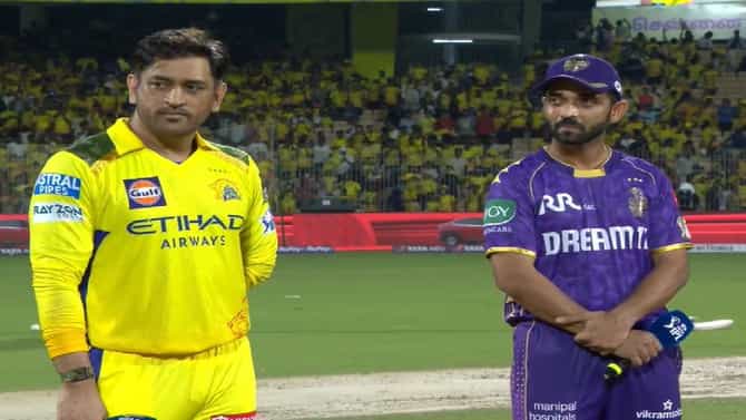 CSK vs KKR Toss : कोलकाताने टॉस जिंकला, पुणेकर ऋतुराज गायकवाडच्या जागी कुणाला संधी? धोनीचा मोठा निर्णय