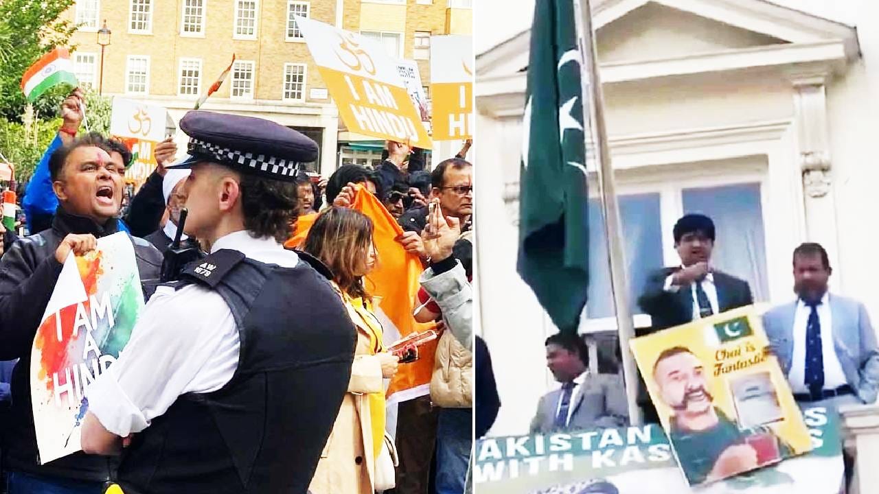 VIDEO : पाकड्यांचा माज बघा, भारतीयांचा गळा कापण्याची धमकी, ब्रिटनमध्ये लायकी दाखवली