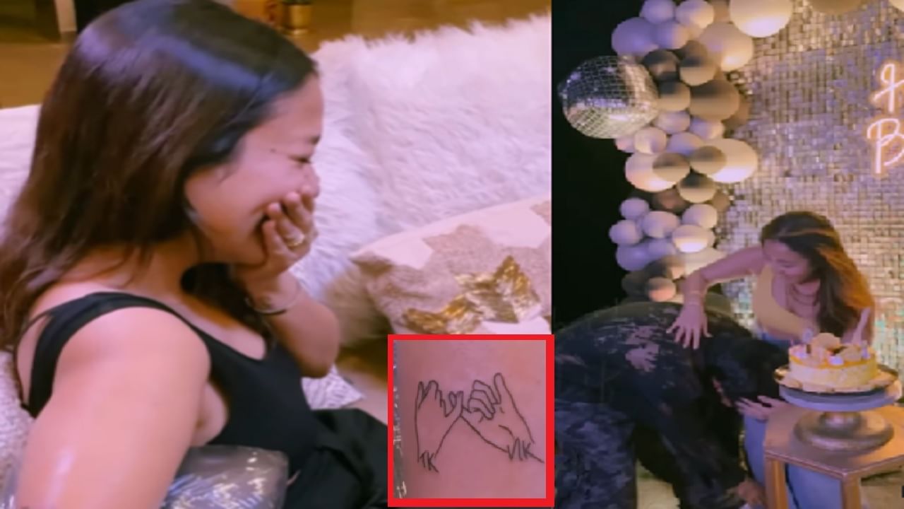 नेहा कक्कडच्या हातावरचा 'तो' टॅटू पाहून भाऊ टोनीला धक्का; थेट तिच्या पायाच पडला