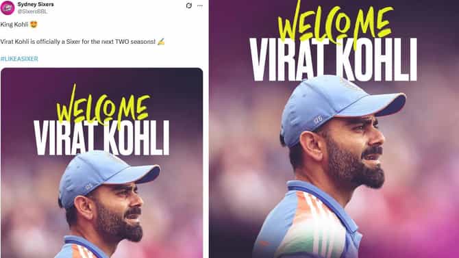 विराट कोहली बिग बॅशमध्ये खेळणार! सिडनी सिक्सर्सकडून अधिकृत घोषणा