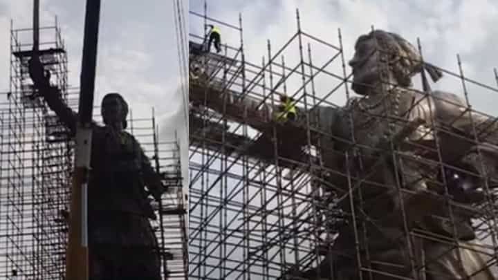 राजकोटच्या छत्रपती शिवाजी महाराजांच्या गगनचुंबी पुतळ्याचं काम पूर्णत्वाकडे राजकोटच्या छत्रपती शिवाजी महाराजांच्या गगनचुंबी पुतळ्याचं काम पूर्णत्वाकडे
