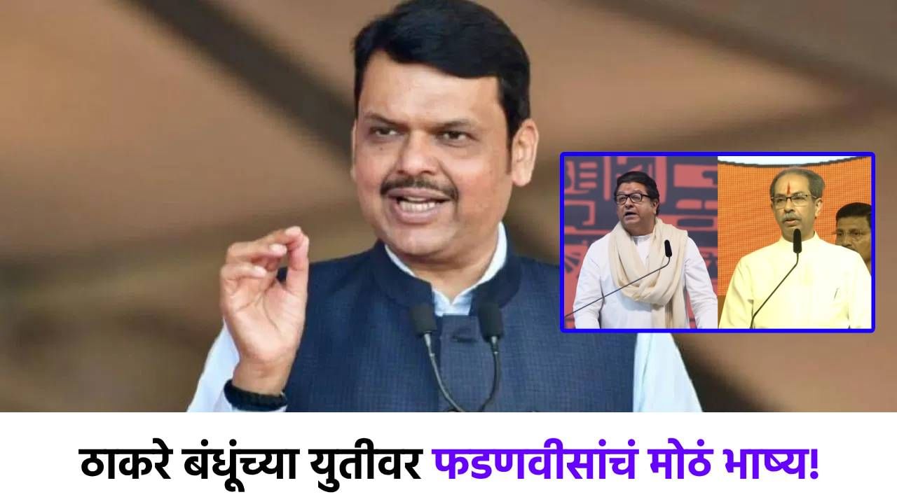 ठाकरे बंधूंच्या युतीवर फडणवीसांची पहिली प्रतिक्रिया; म्हणाले, वाट.... ठाकरे बंधूंच्या युतीवर फडणवीसांची पहिली प्रतिक्रिया; म्हणाले, वाट....