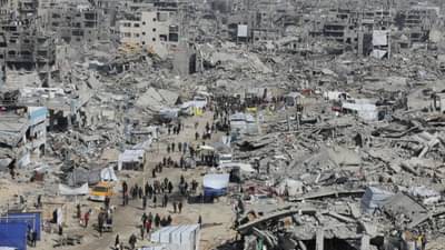 गाझामध्ये लहान मुलांवर उपासमारीची वेळ, अन्न खराब असल्याचा दावा