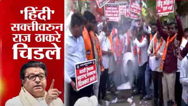 MNS : ‘हिंदी’सक्तीवरून राज्यभरात मनसैनिक आक्रमक, कुठं GR फाडला तर कुठं पेटवली होळी अन्…