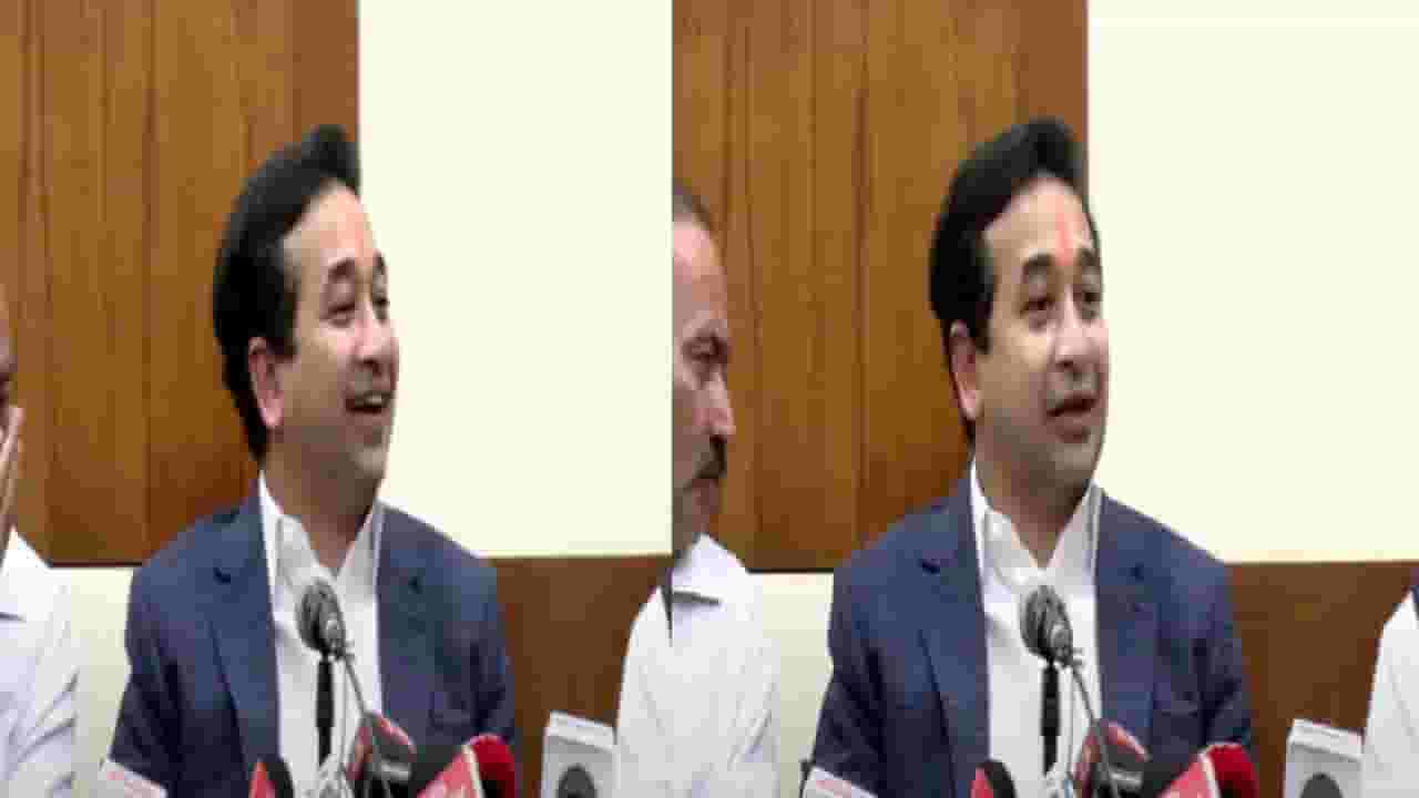 Nitesh Rane : हिंदीची सक्ती केली तर मी तर मरेनच... पत्रकारांना उत्तर देताना नितेश राणेंचं मिश्कील वक्तव्य