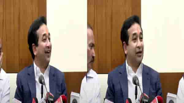 Nitesh Rane : हिंदीची सक्ती केली तर मी तर मरेनच… पत्रकारांना उत्तर देताना नितेश राणेंचं मिश्कील वक्तव्य