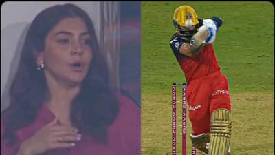 काळजाचा ठोकाच चुकला... विराटला चेंडू लागताच अनुष्काचा जीव खालीवर