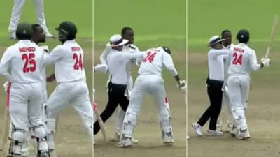 लाईव्ह सामन्यात खेळाडूंनी सर्व मर्यादा ओलांडल्या, भर मैदानात एकमेकांवर उचलला हात Watch Video