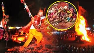 जळत्या अंगाऱ्यांवर अनवाणी पायांचा ठाव, लैराई देवीच्या यात्रेत अजून काय.