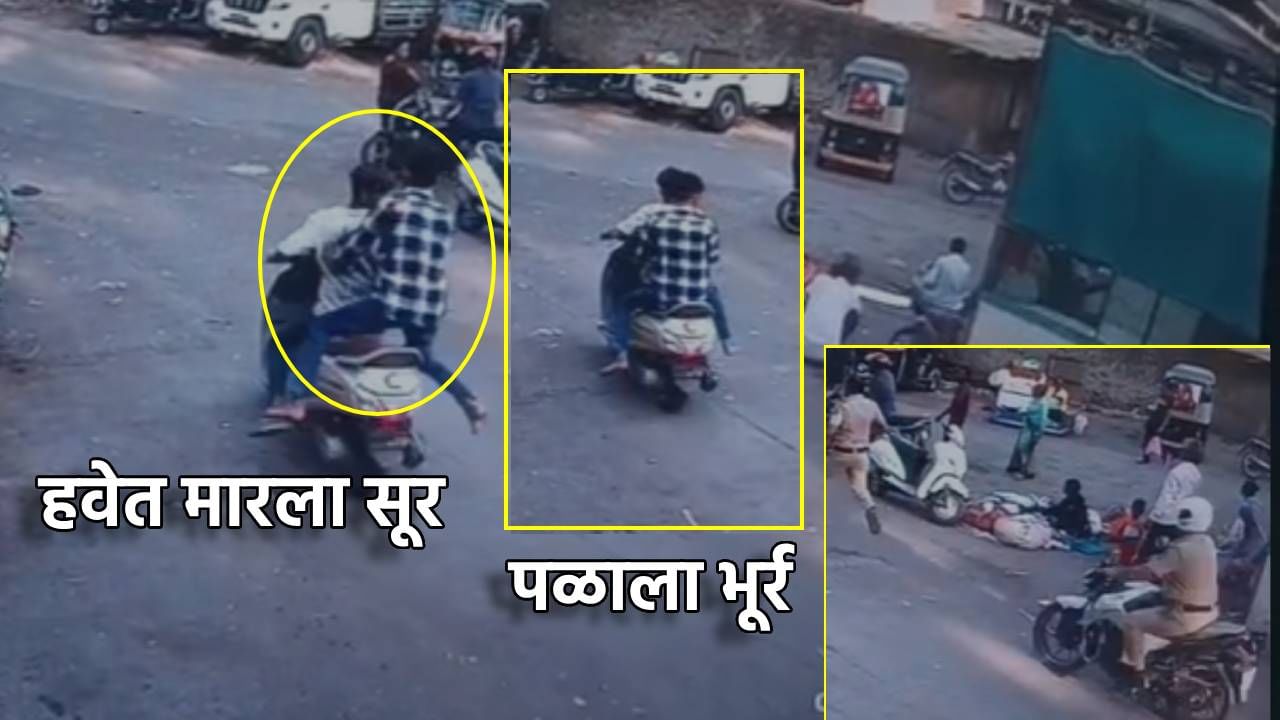 Video : पठ्ठ्याने हवेतच मारला सूर, स्कुटीवर बसून भूर्र, नाशिक पोलिसांच्या हातावर तुरी देऊन आरोपी फरार Video : पठ्ठ्याने हवेतच मारला सूर, स्कुटीवर बसून भूर्र, नाशिक पोलिसांच्या हातावर तुरी देऊन आरोपी फरार