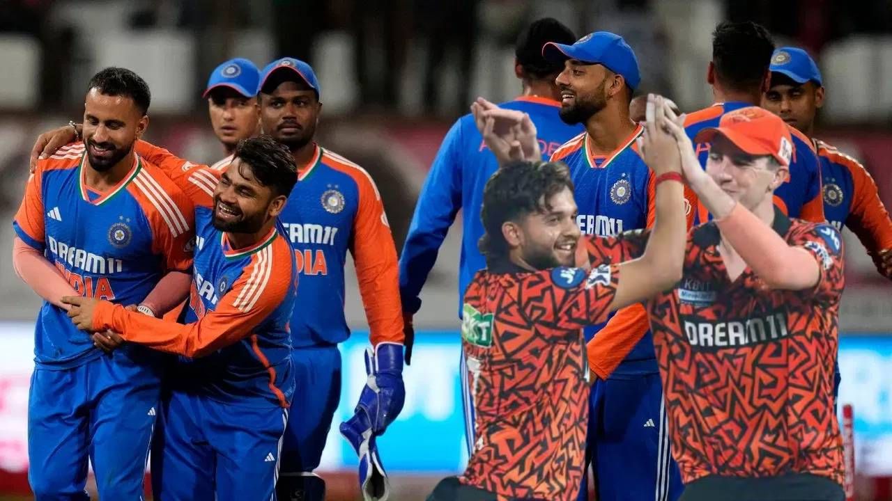 सनरायझर्स हैदराबादने 68व्या सामन्यात प्रथम फलंदाजी करताना 20 षटकात 278 धावा केल्या. तसेच कोलकाता नाईट रायडर्सला 18.4 षटकात 168 धावांवर सर्वबाद केलं. यासह हैदराबादने टी20 क्रिकेटमध्ये इतिहास रचला आहे. तसेच टीम इंडियाचा विश्वविक्रम मोडीत काढला आहे. टी20 क्रिकेटमध्ये 250 हून अधिक धावा करणारा संघ ठरला आहे. (Photo- PTI/IPL/BCCI)