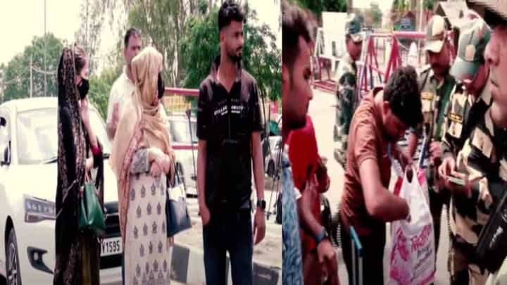 Atari Border : अटारी बॉर्डरवर तोबा गर्दी, स्वतःच्याच नागरिकांसाठी पाकिस्तान गेट उघडेना... Atari Border : अटारी बॉर्डरवर तोबा गर्दी, स्वतःच्याच नागरिकांसाठी पाकिस्तान गेट उघडेना...