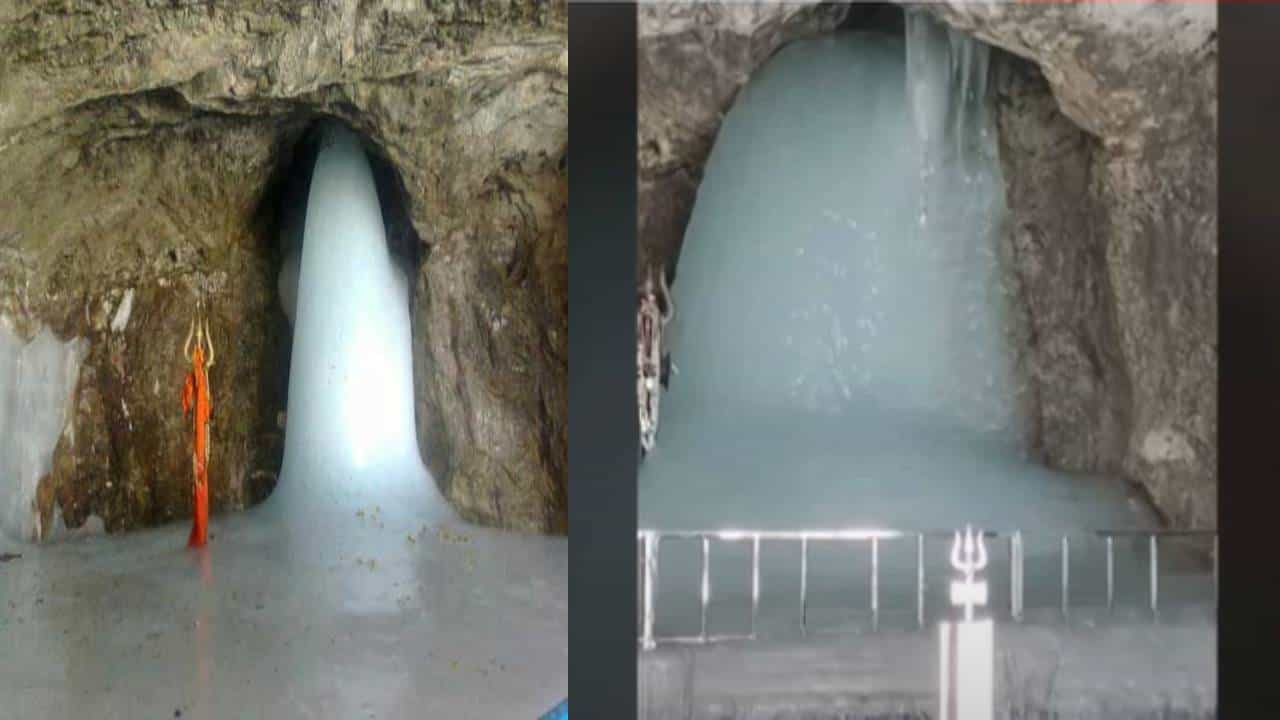 अमरनाथ गुहेतून बाबा बर्फानीचा पहिला फोटो समोर, यंदा शिवलिंगांची 'इतकी' फूट उंची, कधीपासून सुरू होणार यात्रा?