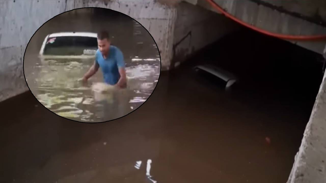 Badlapur Rain : बदलापुरात पावसाचा कहर, भुयारी मार्गात साचलं पाणी, 10 फूट पाण्यात अडकली कार अन्...