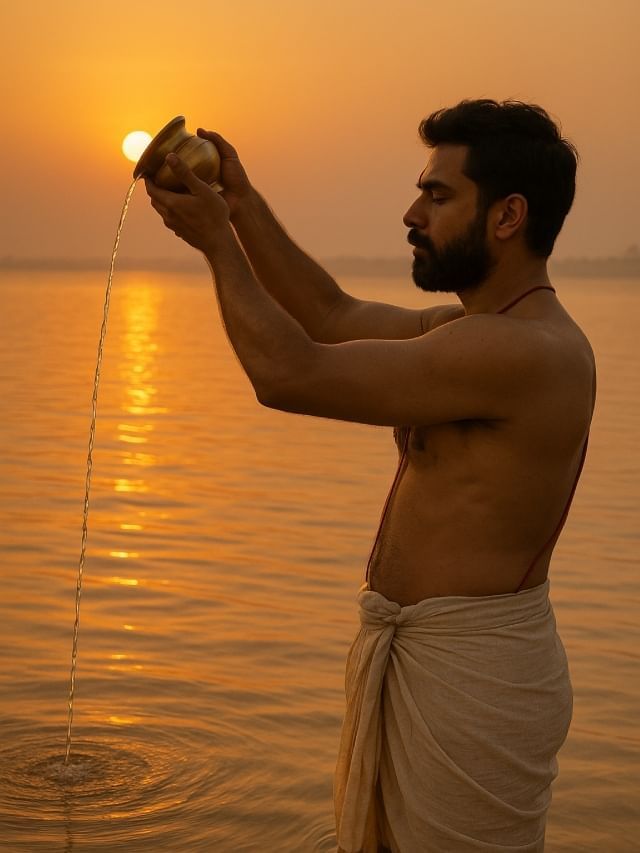 सूर्याला अर्घ्य अर्पण करताना पाण्यात मिसळा हळद, मिळेल भरपूर लाभ सूर्याला अर्घ्य अर्पण करताना पाण्यात मिसळा हळद, मिळेल भरपूर लाभ