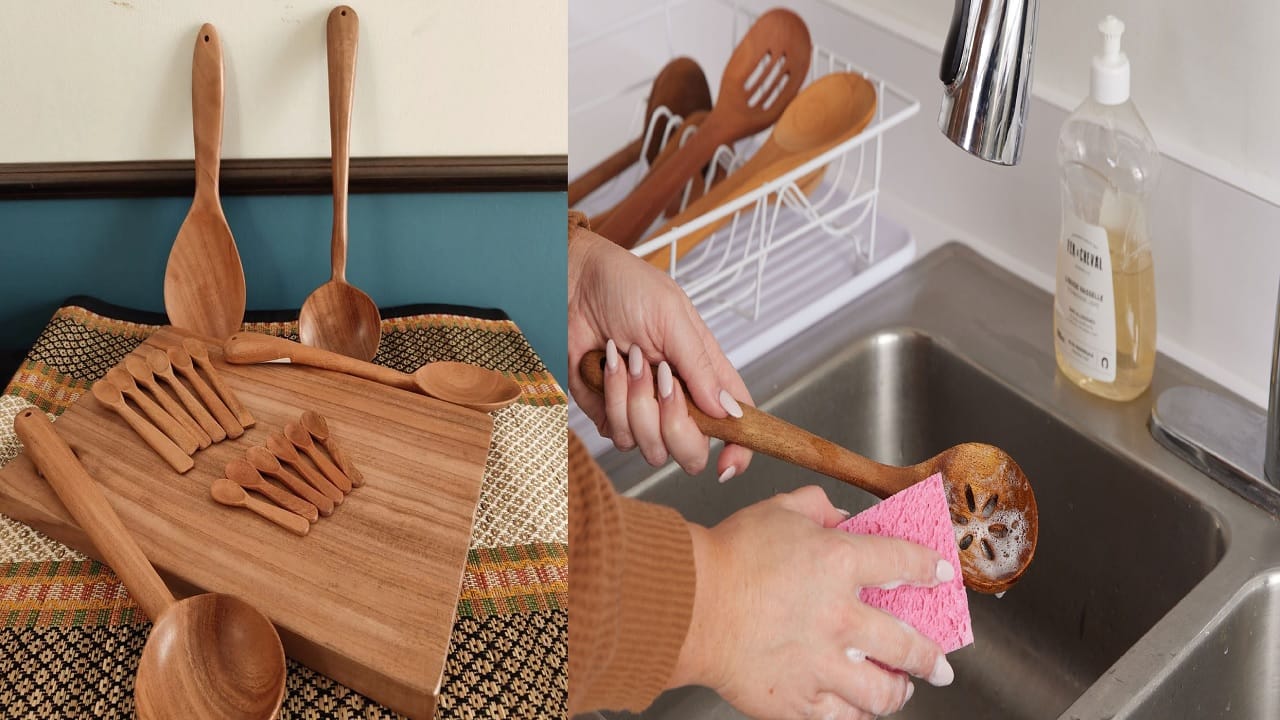 clean wooden utensil: लाकडी भांड्यांचा योग्य पद्धतीनं वापर वापर कसा करावा? जाणून घ्या.... clean wooden utensil: लाकडी भांड्यांचा योग्य पद्धतीनं वापर वापर कसा करावा? जाणून घ्या....