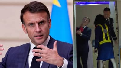 विमानात पत्नीची अशी कृती; त्यामुळे फ्रान्सच्या राष्ट्राध्यक्षांची जगभरात बदनामी