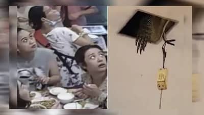 गप्पा मारत रेस्टॉरंटमध्ये जेवत होते, एक घास घेतला अन् अचानक छत तोडून आला एक भयानक हात, त्यानंतर...