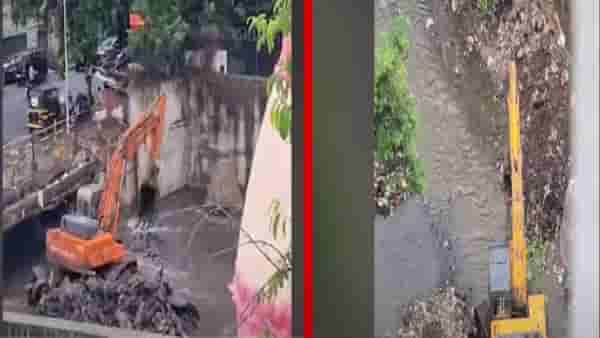 Pune : आता याला काय म्हणायचं… नाले सफाईनंतर गाळ पुन्हा नाल्यातच, महानगरपालिकेचा अजब कारभार व्हायरल