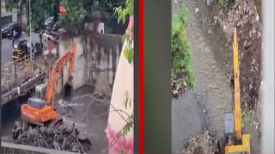 Pune : आता याला काय म्हणायचं… नाले सफाईनंतर गाळ पुन्हा नाल्यातच, महानगरपालिकेचा अजब कारभार व्हायरल