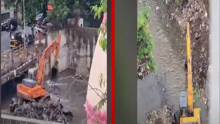 Pune : आता याला काय म्हणायचं... नाले सफाईनंतर गाळ पुन्हा नाल्यातच, महानगरपालिकेचा अजब कारभार व्हायरल Pune : आता याला काय म्हणायचं... नाले सफाईनंतर गाळ पुन्हा नाल्यातच, महानगरपालिकेचा अजब कारभार व्हायरल
