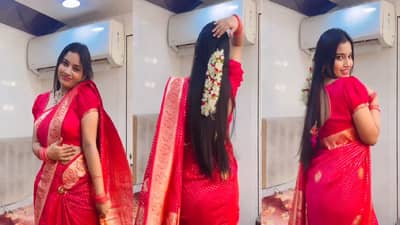 एक नंबर, तुझी कंबर... लाल रंगाची साडी, केसात गजरा; जब्याच्या शालूचा जबरदस्त डान्स; वजन वाढल्यामुळे ट्रोल