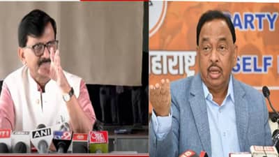 Sanjay Raut : आपलं वय झालं, टोपाचे केसही पिकलेत, त्याचं भान ठेवा; संजय राऊत यांचा नारायण राणेंना खोचक टोला