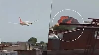 625 फूट उंचावर उडालं, त्यानंतर अवघ्या एका मिनिटातच... अहमदाबाद विमान दुर्घटनेचा धक्कादायक Video समोर