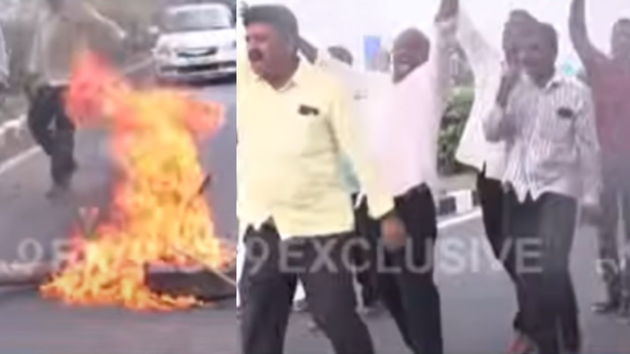 Amravati News : टोल नाक्यावर वाहतूक रोखली, टायर पेटवलं; प्रहारचे कार्यकर्ते आक्रमक