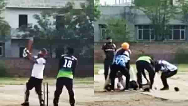 त्याने षटकार मारताच जल्लोष, मग मित्रांच्या काळजाचा चुकला ठोका; मैदानावरच खेळाडू कोसळला, अखेरच्या Video ने काळजात चर्रर