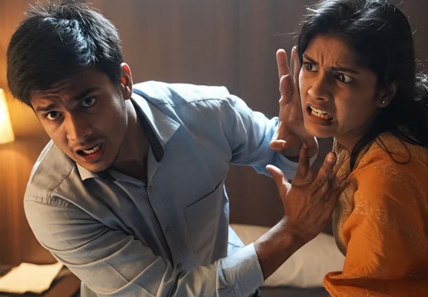 बंगळुरूच्या एका हॉटेलमध्ये एक धक्कादायक प्रकार घडला आहे. येथे एका ओयो हॉटेलमध्ये महिलेचा तिच्या बॉयफ्रेंडने चाकू भोसकून खून केलाय. (फोटो सौजन्य- मेटा एआय, सांकेतिक फोटो)