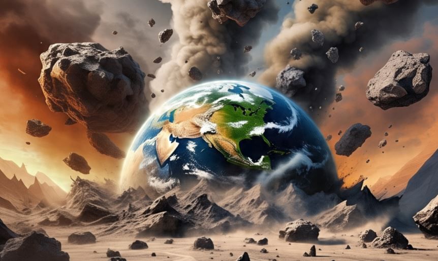 आपले अंतराळ अनेक रहस्यांनी भरलेले आहे. अंतराळात हजारो-लाखो उल्कापिंड आहेत. ते सगळेच अंतराळात फिरत असतात. दरम्यान, वैद्यानिकांनी समस्त पृथ्वीला चिंतेत टाकणारा एक शोध लावला आहे. (सांकेतिक फोटो, फोटो सौजन्य- मेटा एआय)