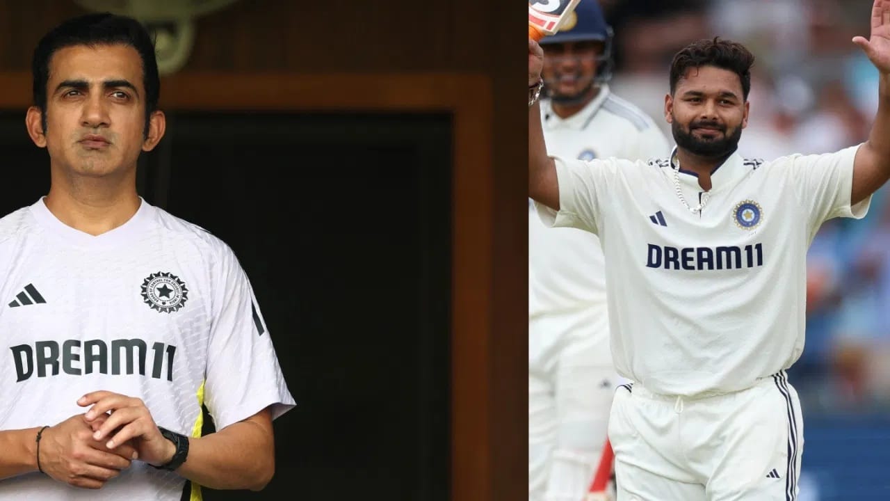 रिपोर्ट्सनुसार, पंतला दुसऱ्या डावात शतकानंतर कोलांटउडी मारण्यापासून गंभीरने रोखलं होतं. मात्र याबाबत अधिकृत माहिती नाही. मात्र पंतला असं करण्यापासून गंभीरशिवाय दुसरा कुणीच रोखू शकत नाही, असंही म्हटलं जात आहे. (Photo Credit : Pti) 