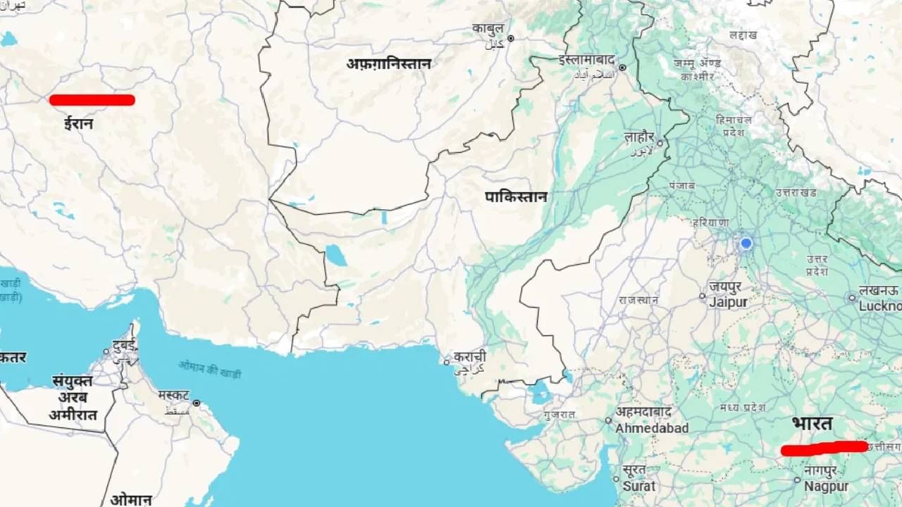 भारत आणि इराणच्या मार्गात किती देश येतात? जाणून घ्या