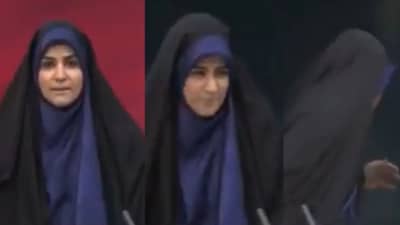 इस्रायलचा इराणच्या सरकारी न्यूज चॅनलवर हल्ला, बुलेटीन सोडून अँकर पळाली, Video