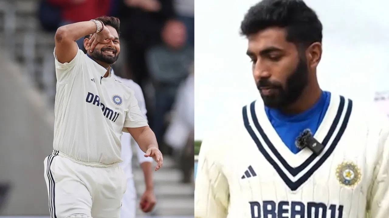 लीड्स कसोटी सामन्यात इंग्लंडसमोर 371 धावांचं लक्ष्य आहे. पाचव्या दिवशी कसोटी सामना रंगतदार वळणावर आला असून कोण बाजी मारणार? असा प्रश्न आहे. असं असताना पहिल्या सामन्यात ऋषभ पंत की जसप्रीत बुमराह यांच्यात वेगळीच स्पर्धा रंगली आहे. हे प्रकरण काही गंभीर नाही, पण सामनावीराचा पुरस्कार कोण जिंकणार? याबाबत आहे. (PC-PTI)