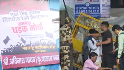 MNS Protest : मुंब्रा रेल्वे दुर्घटनेविरोधात मनसेचा धडक मोर्चा